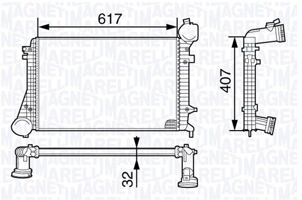 MAGNETI MARELLI Kompressoriõhu radiaator 351319202080